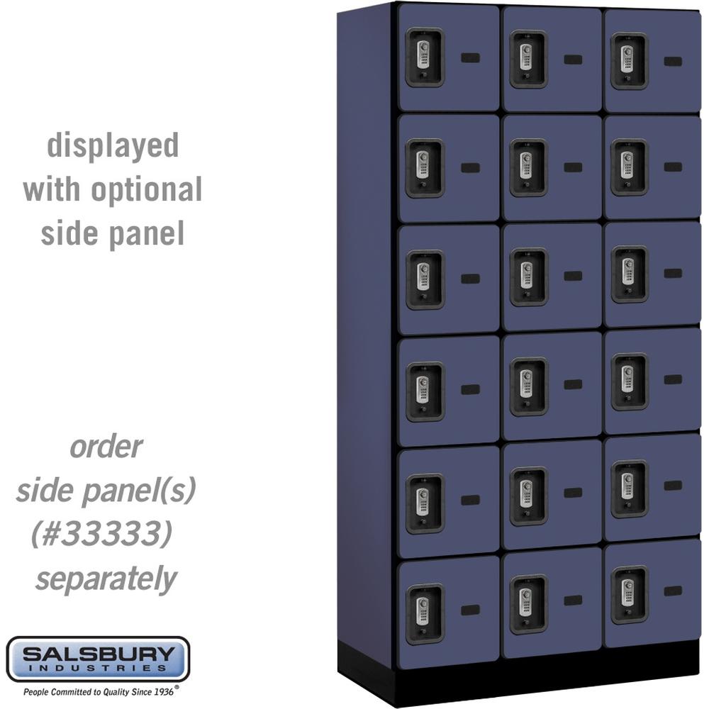 12" Wide Six Tier Box Style Designer Wood Locker - 3 Wide - 6 Feet High - 18" Deep by Salsbury