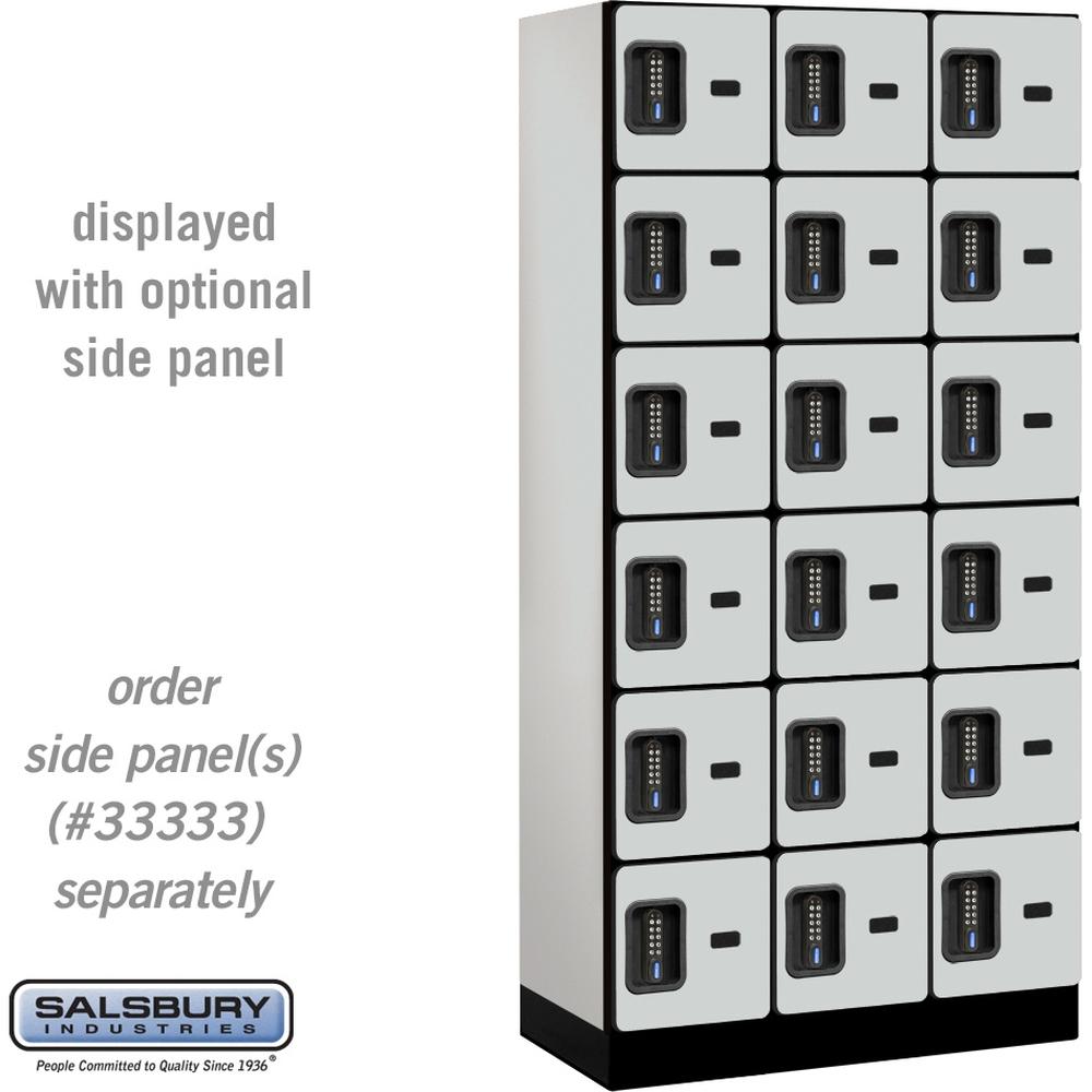 12" Wide Six Tier Box Style Designer Wood Locker - 3 Wide - 6 Feet High - 18" Deep by Salsbury
