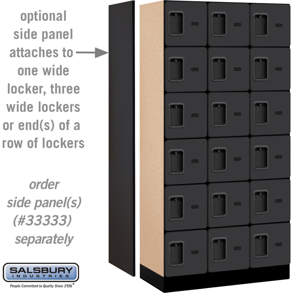 12" Wide Six Tier Box Style Designer Wood Locker - 3 Wide - 6 Feet High - 18" Deep by Salsbury