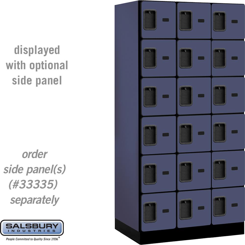 12" Wide Six Tier Box Style Designer Wood Locker - 3 Wide - 6 Feet High - 21" Deep by Salsbury