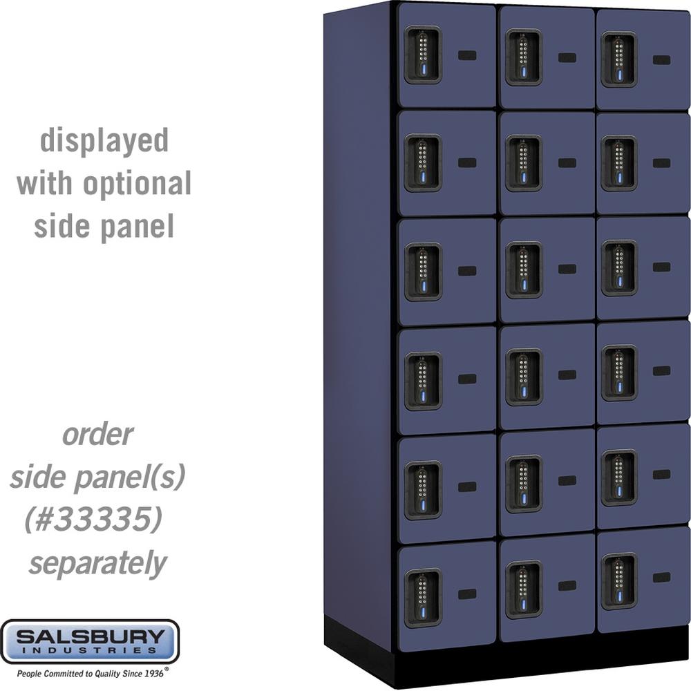 12" Wide Six Tier Box Style Designer Wood Locker - 3 Wide - 6 Feet High - 21" Deep by Salsbury