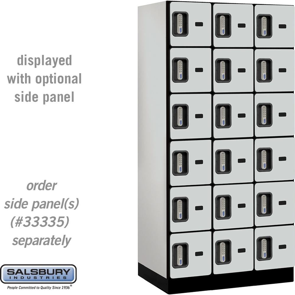 12" Wide Six Tier Box Style Designer Wood Locker - 3 Wide - 6 Feet High - 21" Deep by Salsbury