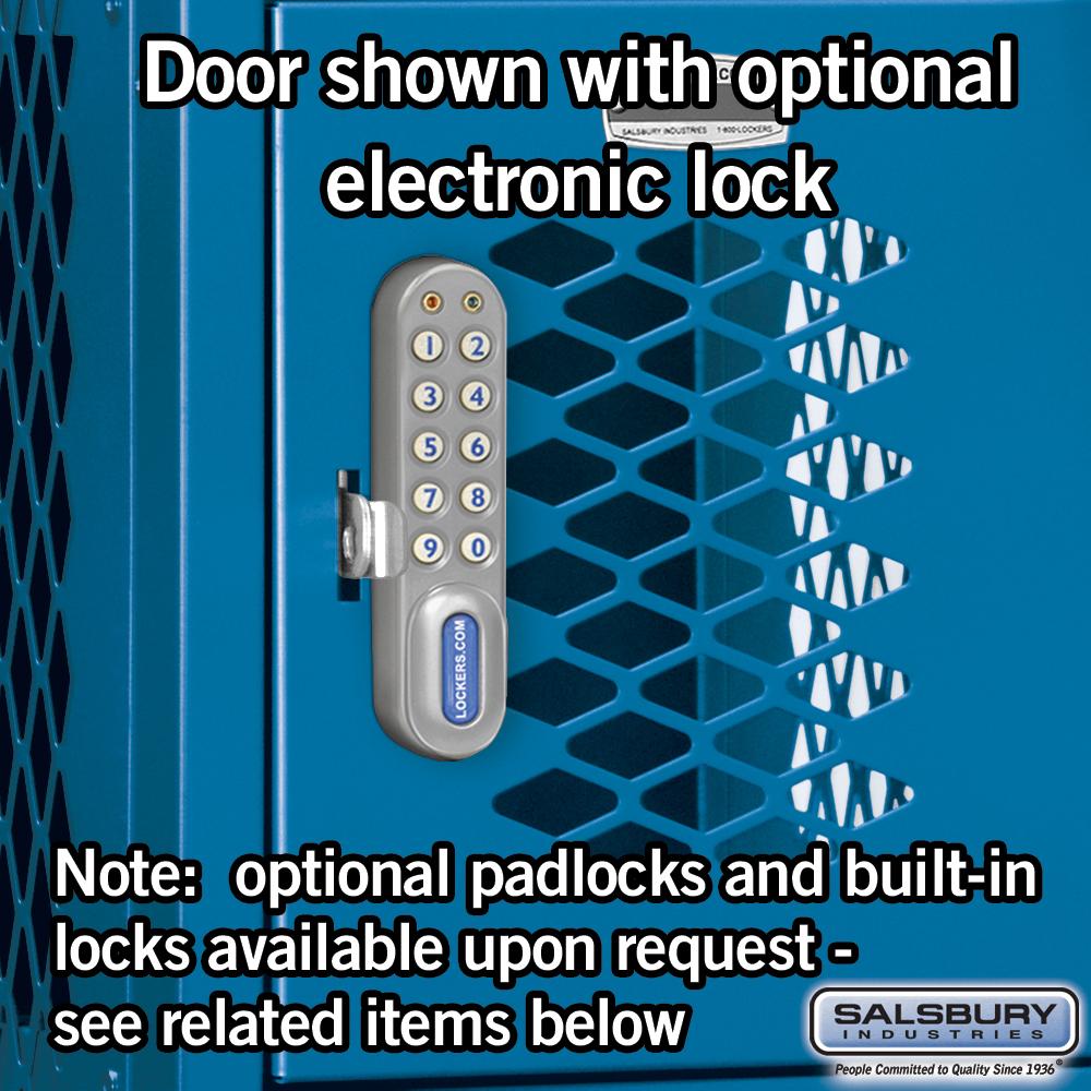 12" Wide Six Tier Box Style Vented Metal Locker - 1 Wide - 6 Feet High - 15" Deep by Salsbury
