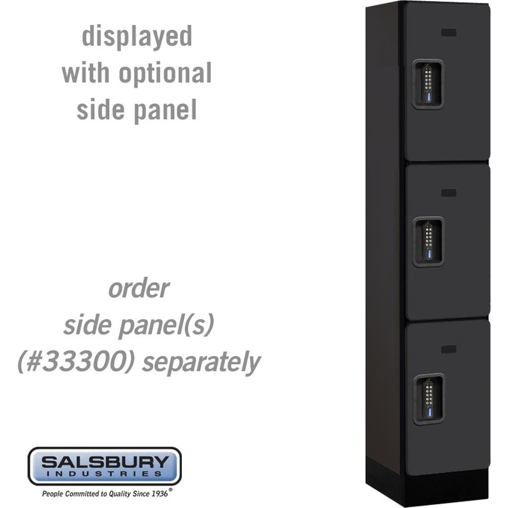 12" Wide Triple Tier Designer Wood Locker - 1 Wide - 5 Feet High - 15" Deep by Salsbury