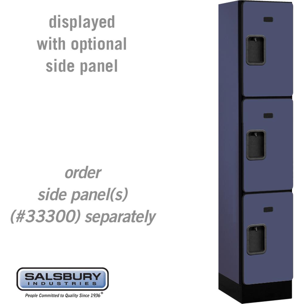 12" Wide Triple Tier Designer Wood Locker - 1 Wide - 5 Feet High - 15" Deep by Salsbury