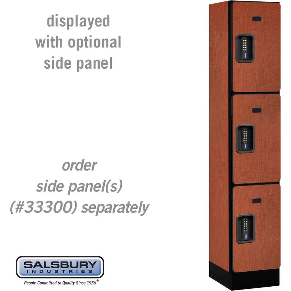 12" Wide Triple Tier Designer Wood Locker - 1 Wide - 5 Feet High - 15" Deep by Salsbury