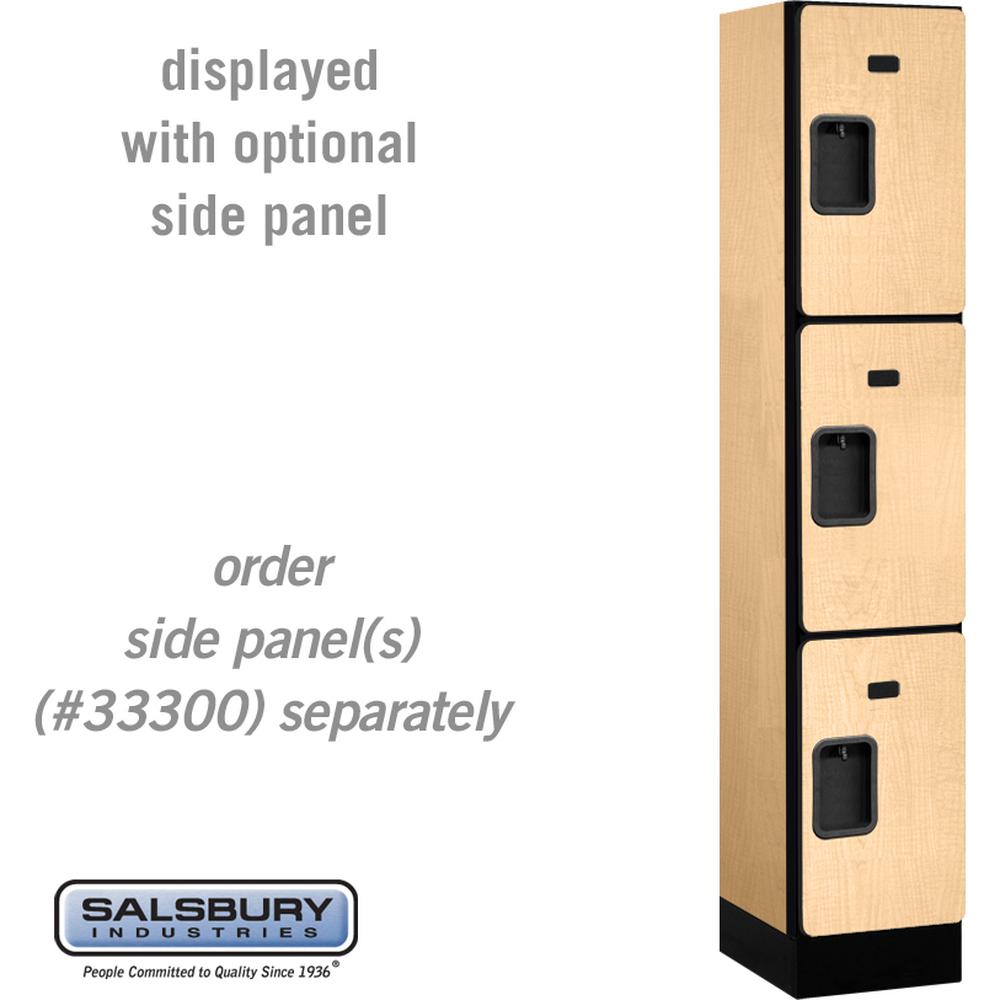 12" Wide Triple Tier Designer Wood Locker - 1 Wide - 5 Feet High - 15" Deep by Salsbury