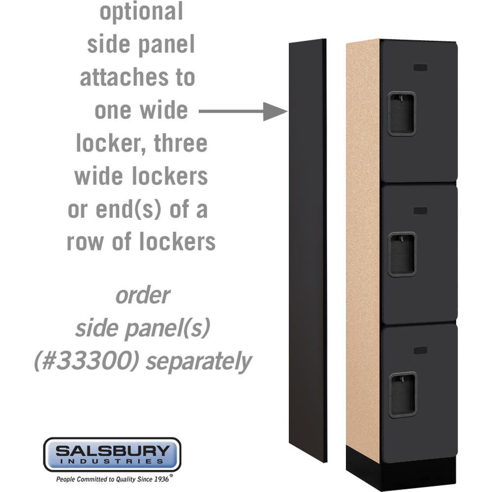 12" Wide Triple Tier Designer Wood Locker - 1 Wide - 5 Feet High - 15" Deep by Salsbury