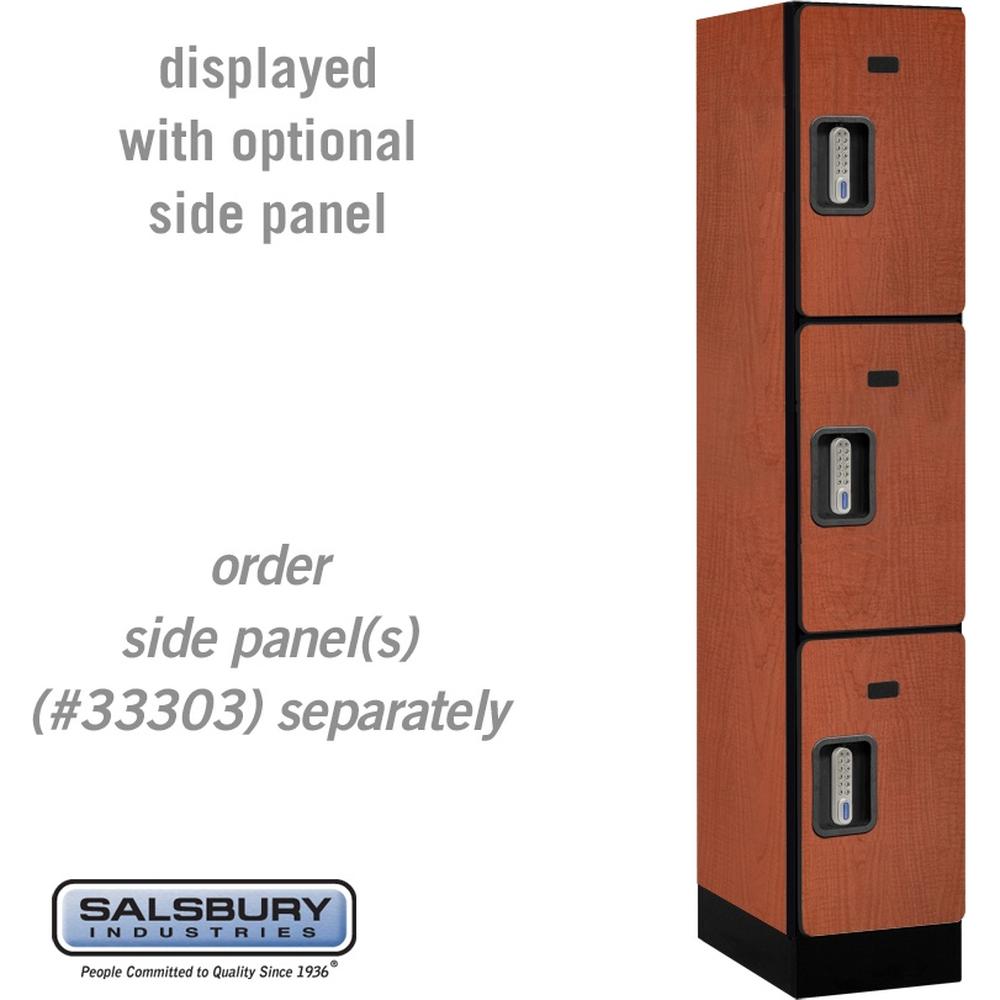 12" Wide Triple Tier Designer Wood Locker - 1 Wide - 5 Feet High - 18" Deep by Salsbury