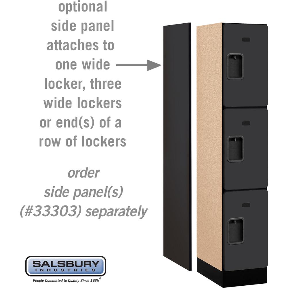 12" Wide Triple Tier Designer Wood Locker - 1 Wide - 5 Feet High - 18" Deep by Salsbury