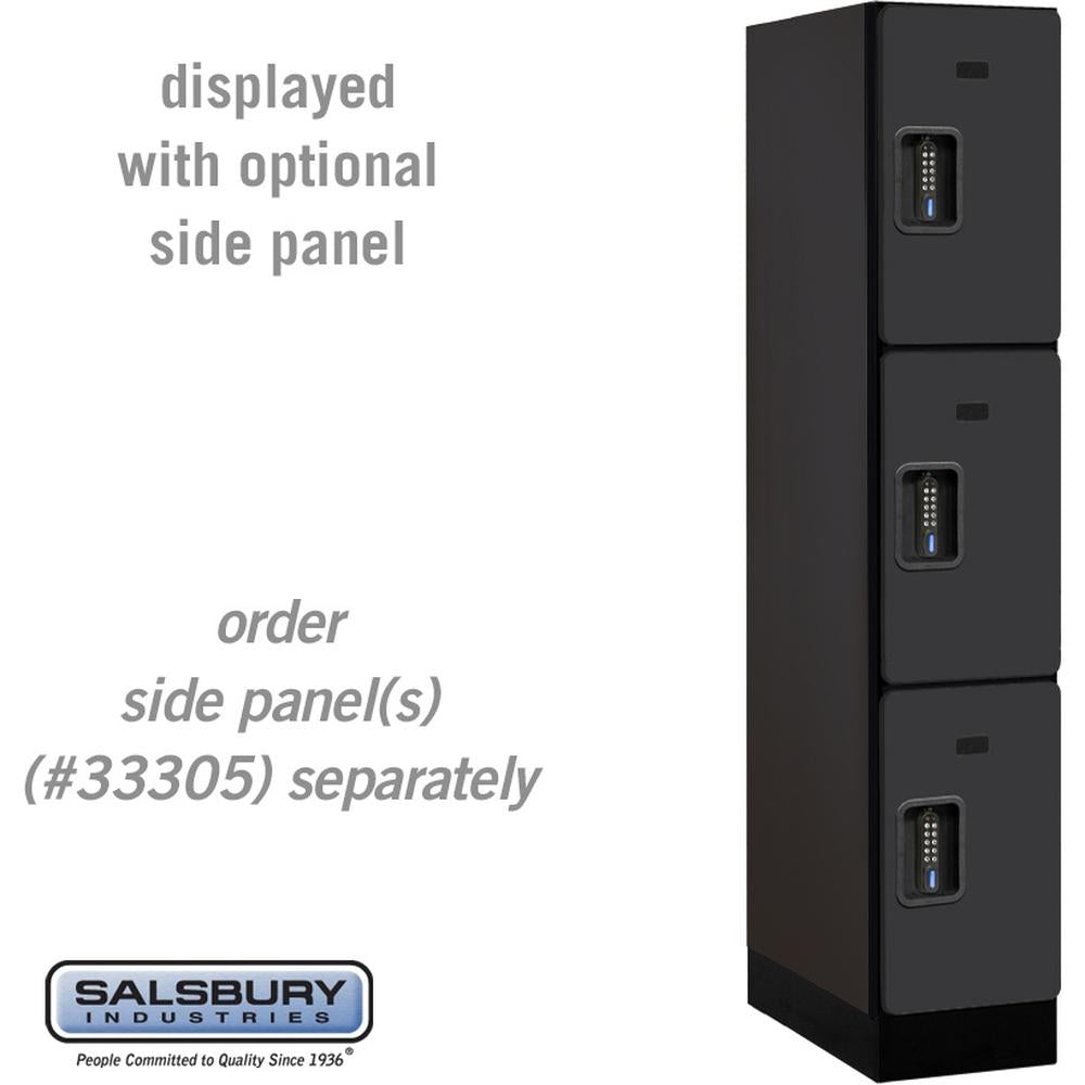 12" Wide Triple Tier Designer Wood Locker - 1 Wide - 5 Feet High - 21" Deep by Salsbury