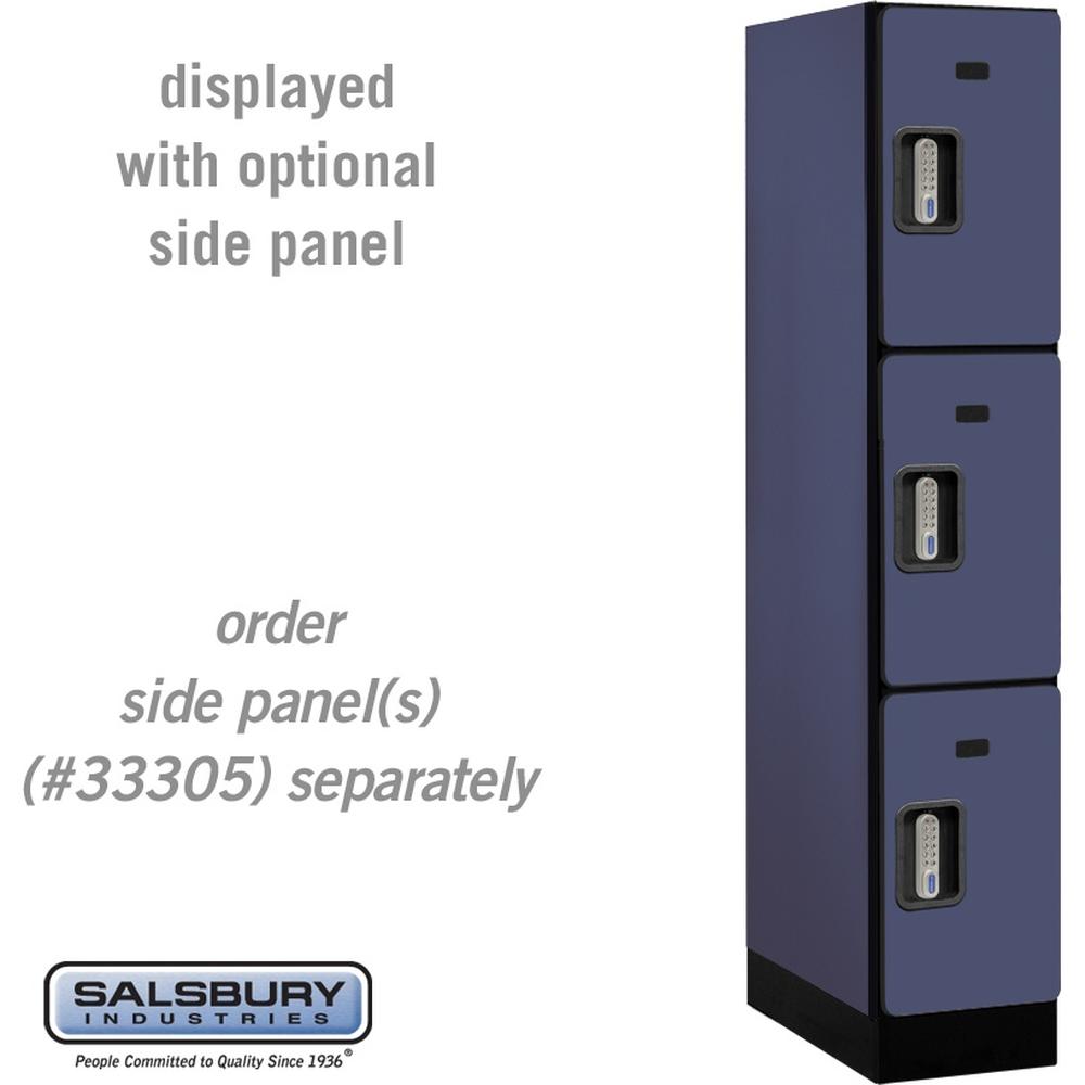 12" Wide Triple Tier Designer Wood Locker - 1 Wide - 5 Feet High - 21" Deep by Salsbury