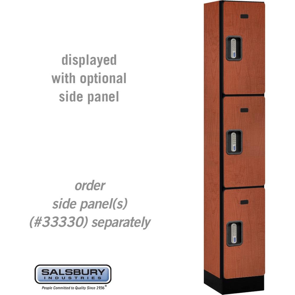 12" Wide Triple Tier Designer Wood Locker - 1 Wide - 6 Feet High - 15" Deep by Salsbury