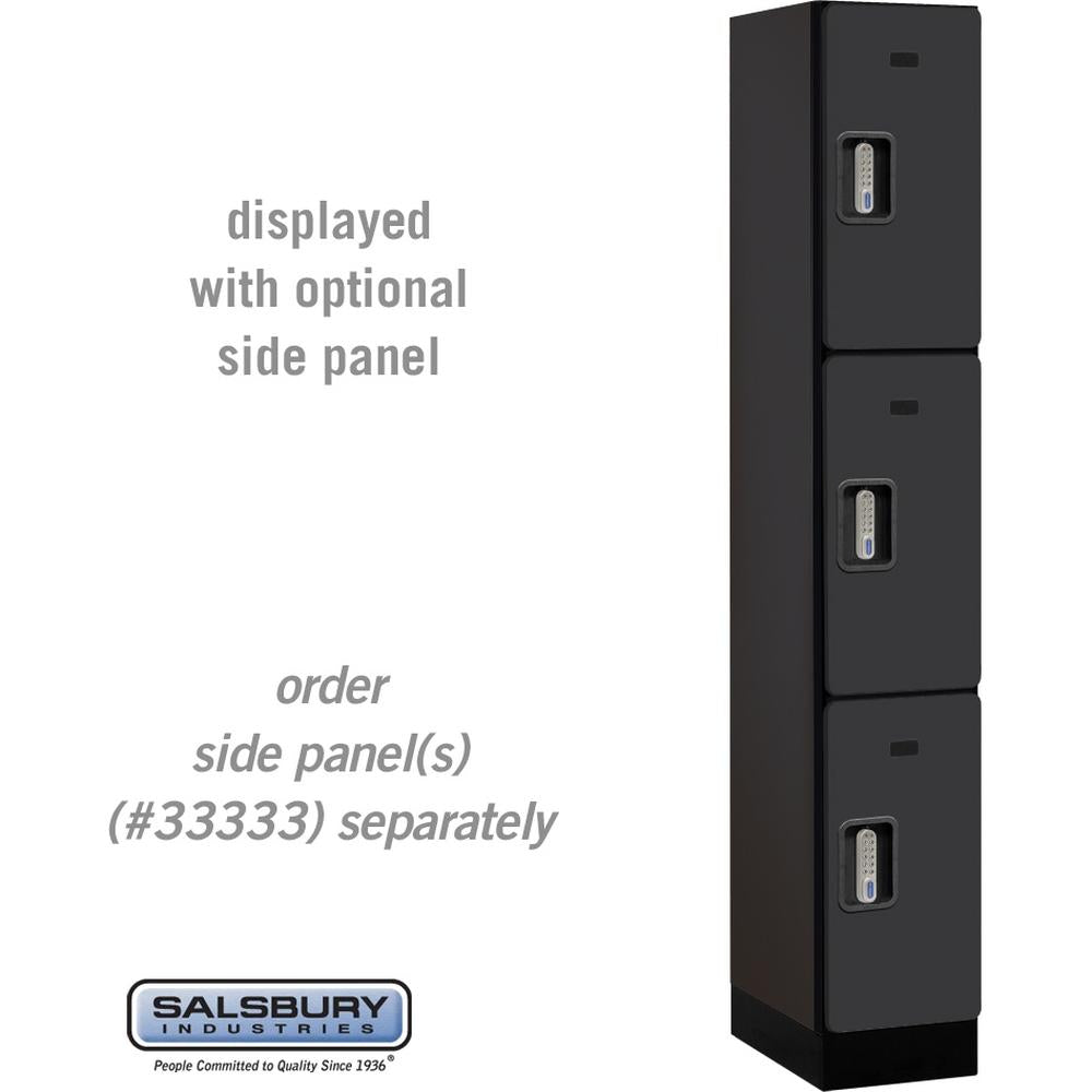 12" Wide Triple Tier Designer Wood Locker - 1 Wide - 6 Feet High - 18" Deep by Salsbury