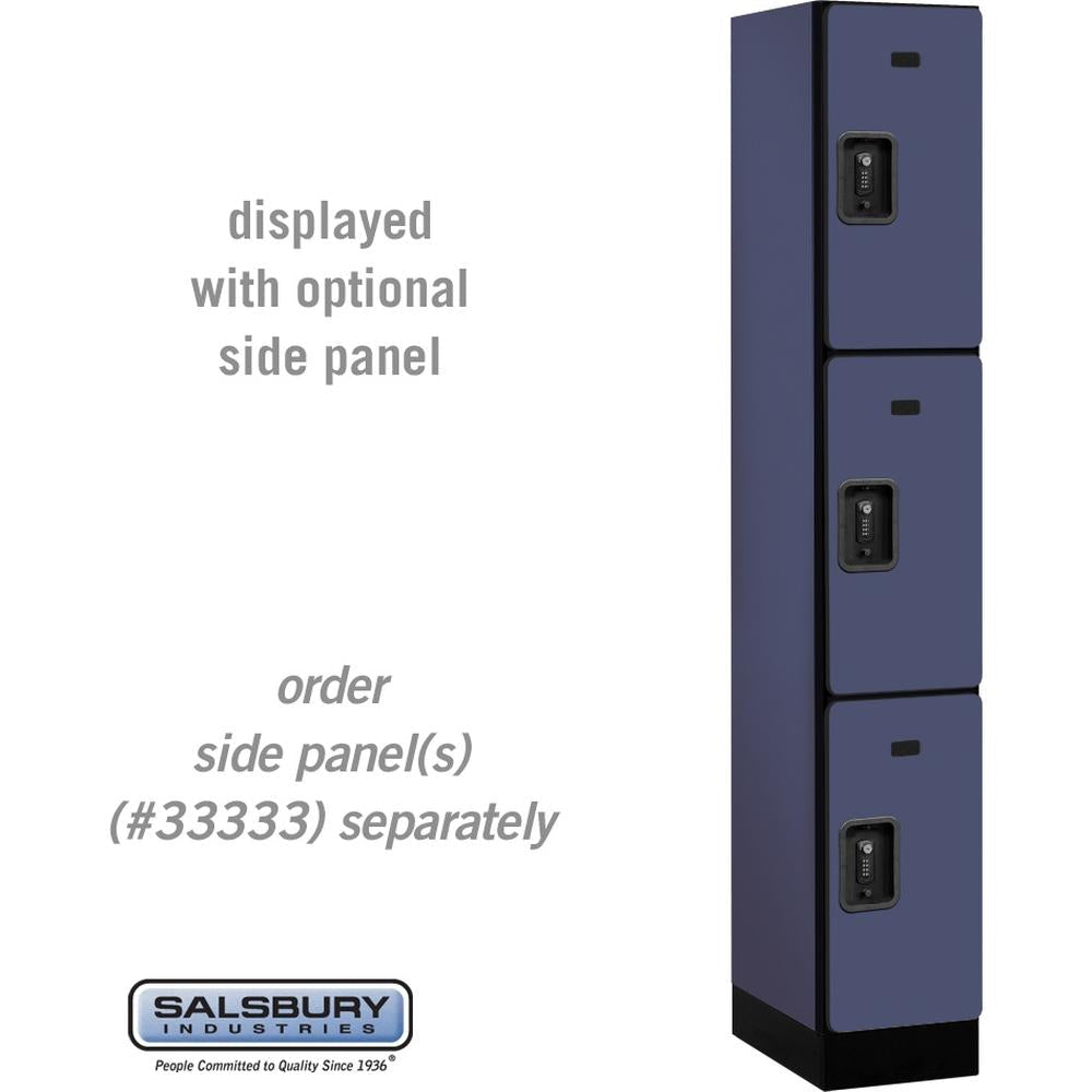 12" Wide Triple Tier Designer Wood Locker - 1 Wide - 6 Feet High - 18" Deep by Salsbury
