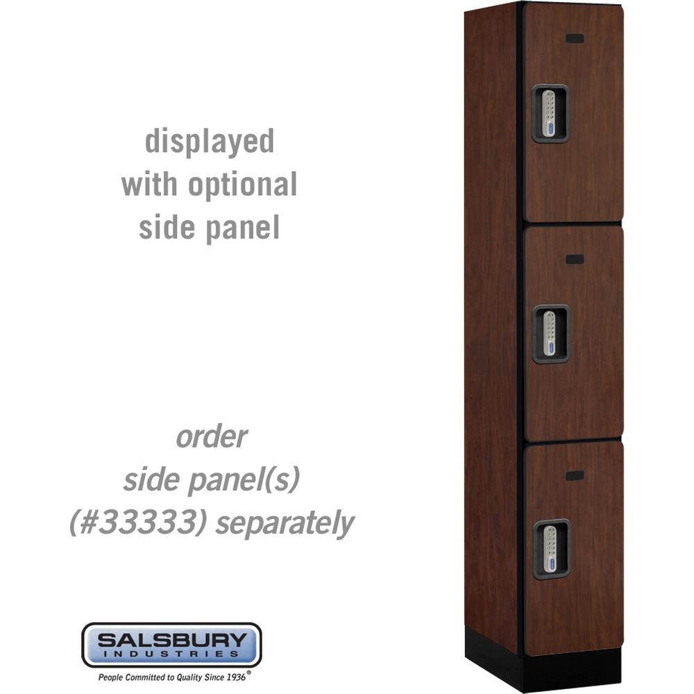 12" Wide Triple Tier Designer Wood Locker - 1 Wide - 6 Feet High - 18" Deep by Salsbury