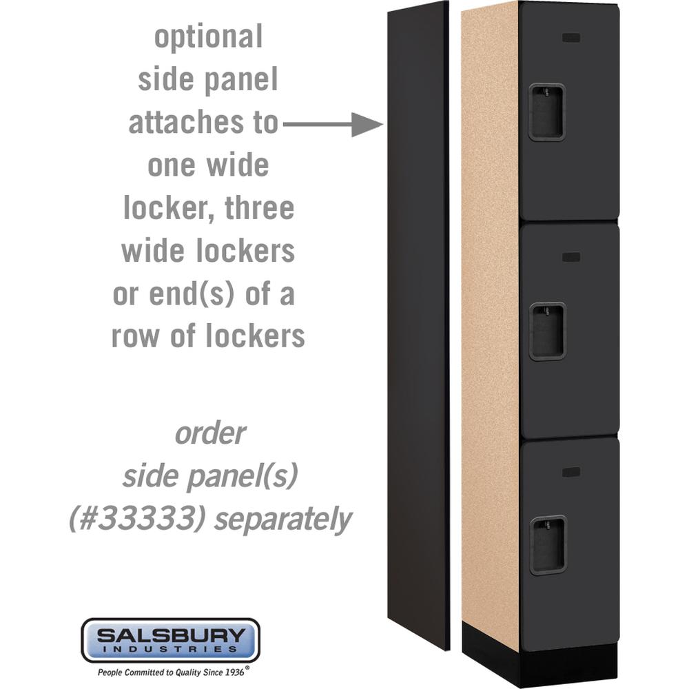 12" Wide Triple Tier Designer Wood Locker - 1 Wide - 6 Feet High - 18" Deep by Salsbury