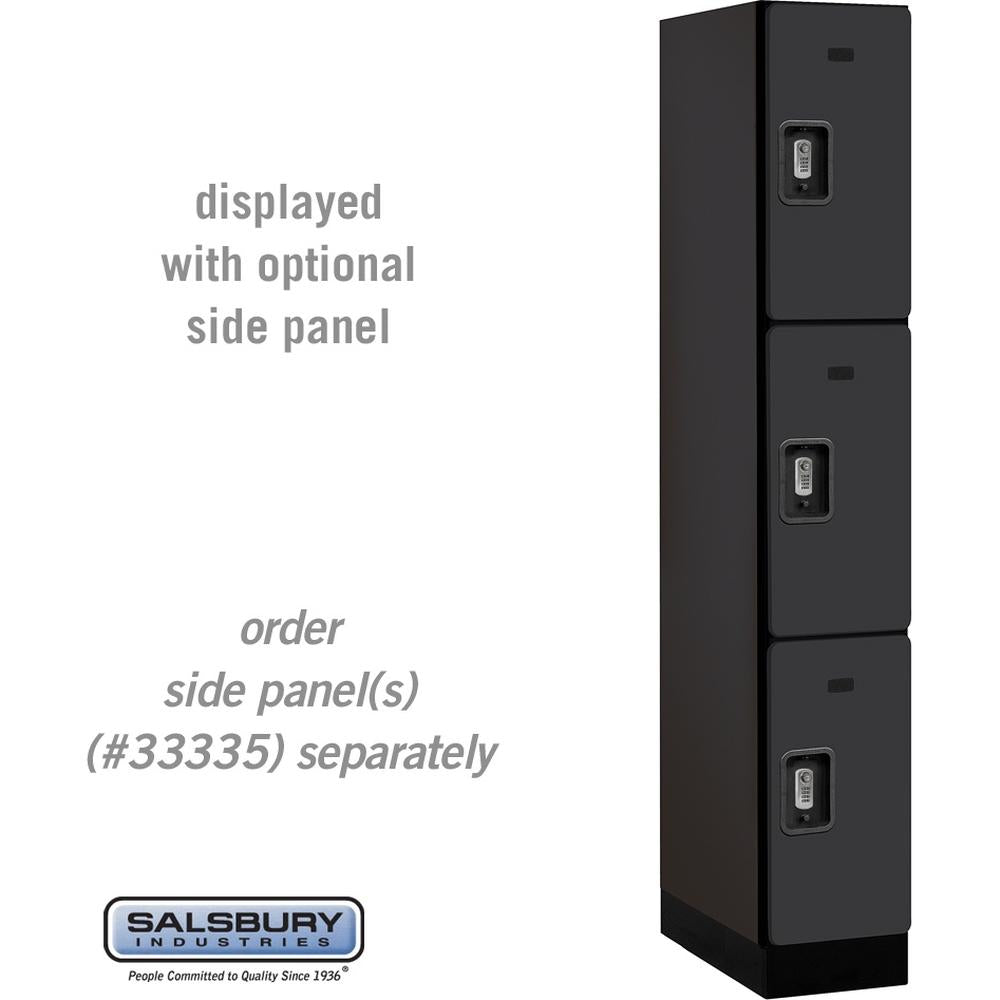 12" Wide Triple Tier Designer Wood Locker - 1 Wide - 6 Feet High - 21" Deep by Salsbury