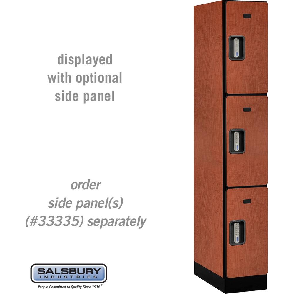 12" Wide Triple Tier Designer Wood Locker - 1 Wide - 6 Feet High - 21" Deep by Salsbury