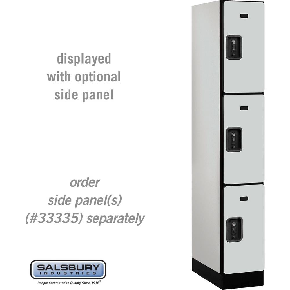 12" Wide Triple Tier Designer Wood Locker - 1 Wide - 6 Feet High - 21" Deep by Salsbury
