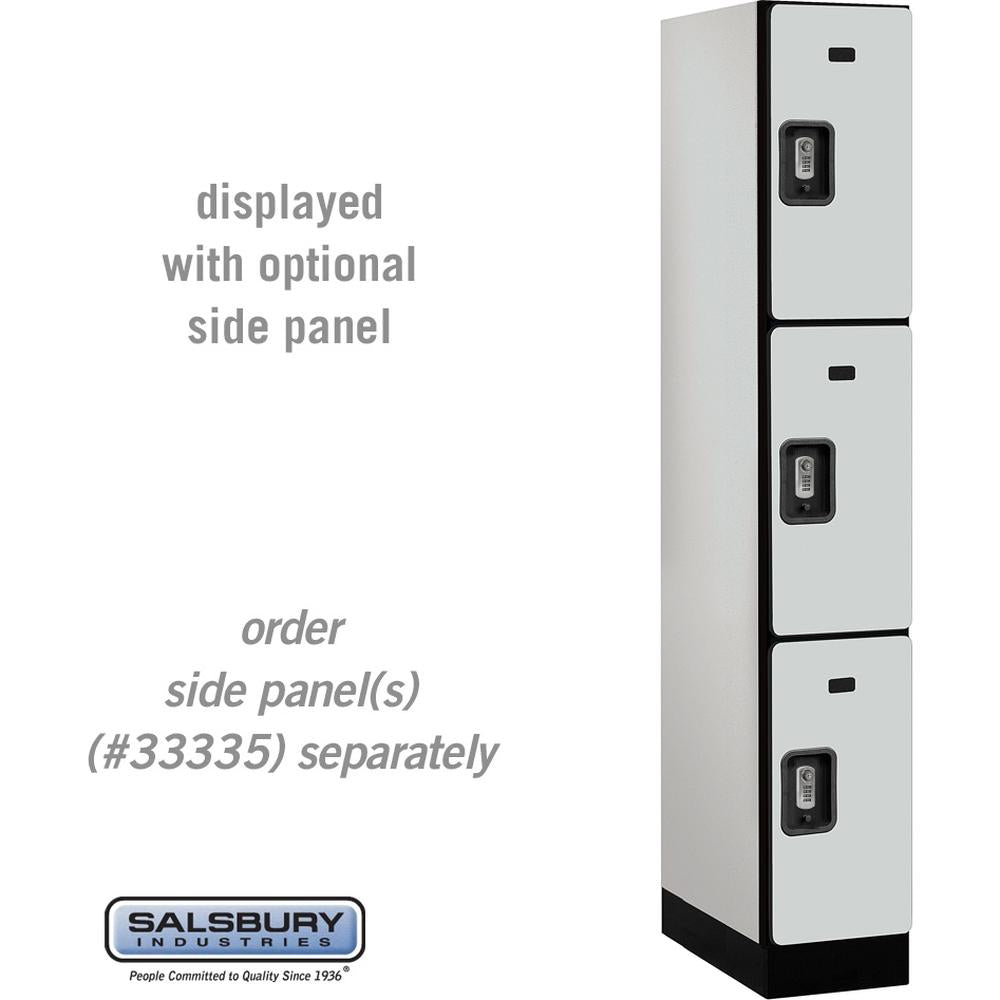 12" Wide Triple Tier Designer Wood Locker - 1 Wide - 6 Feet High - 21" Deep by Salsbury