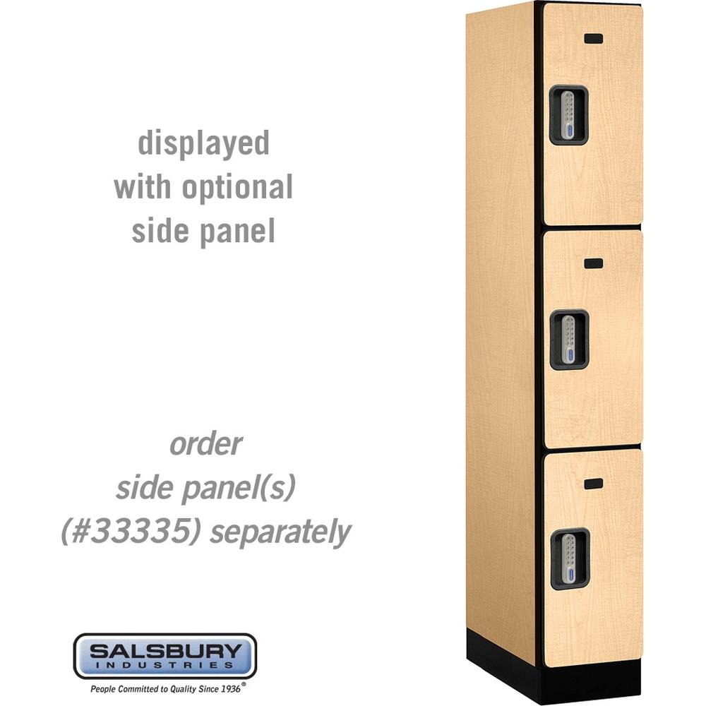 12" Wide Triple Tier Designer Wood Locker - 1 Wide - 6 Feet High - 21" Deep by Salsbury