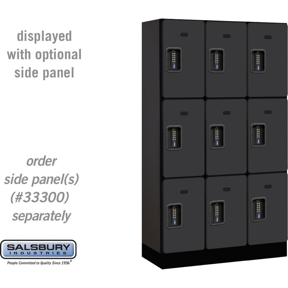 12" Wide Triple Tier Designer Wood Locker - 3 Wide - 5 Feet High - 15" Deep by Salsbury