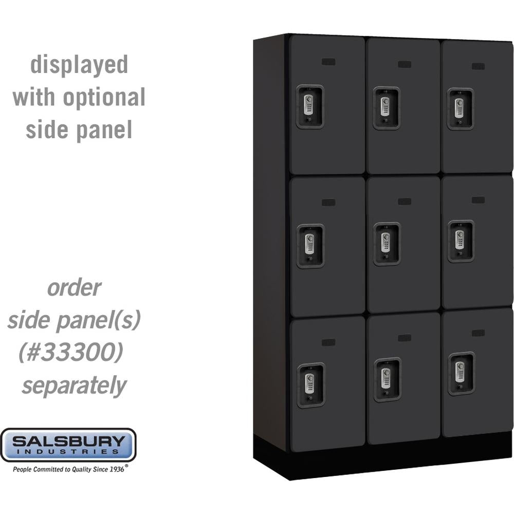12" Wide Triple Tier Designer Wood Locker - 3 Wide - 5 Feet High - 15" Deep by Salsbury