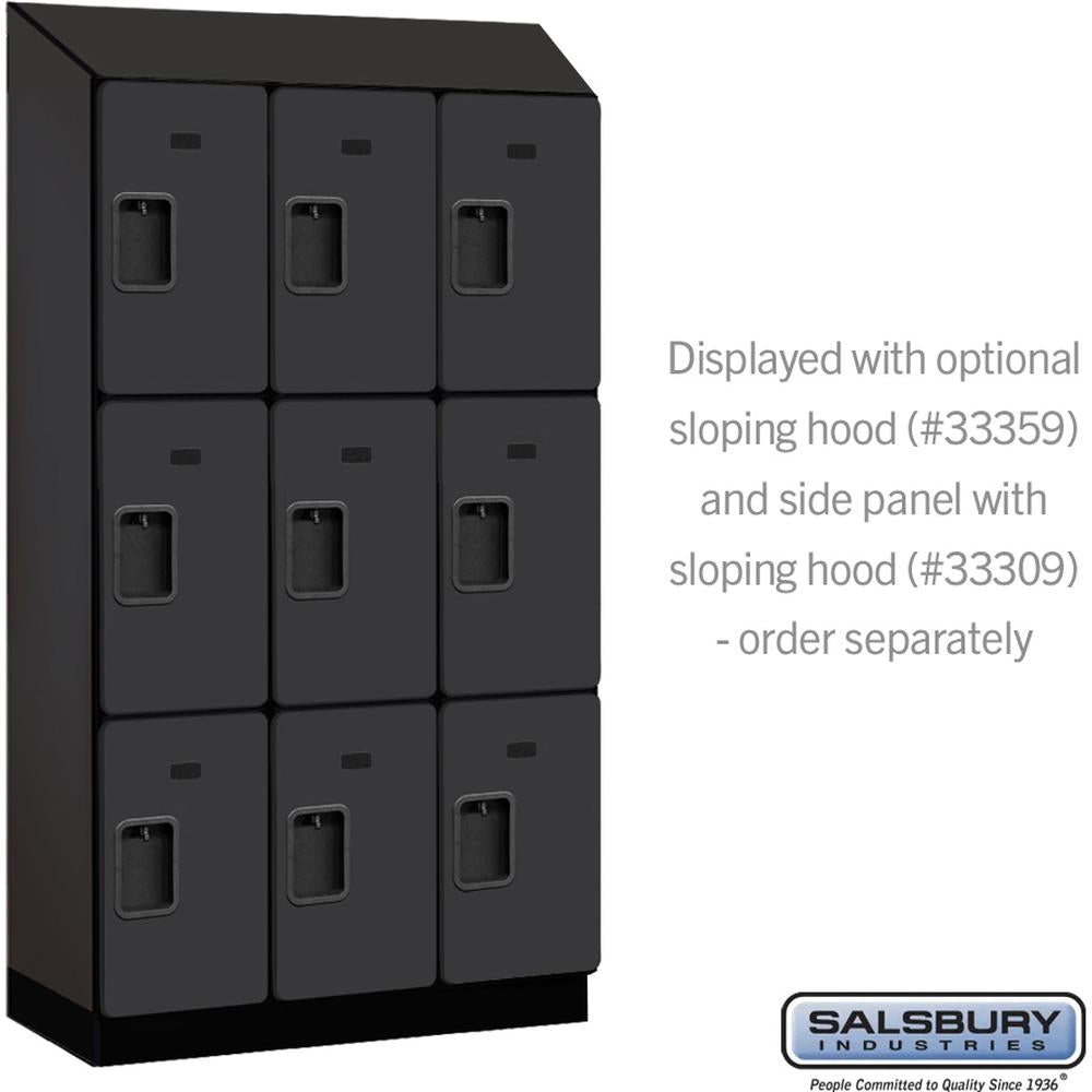 12" Wide Triple Tier Designer Wood Locker - 3 Wide - 5 Feet High - 15" Deep by Salsbury