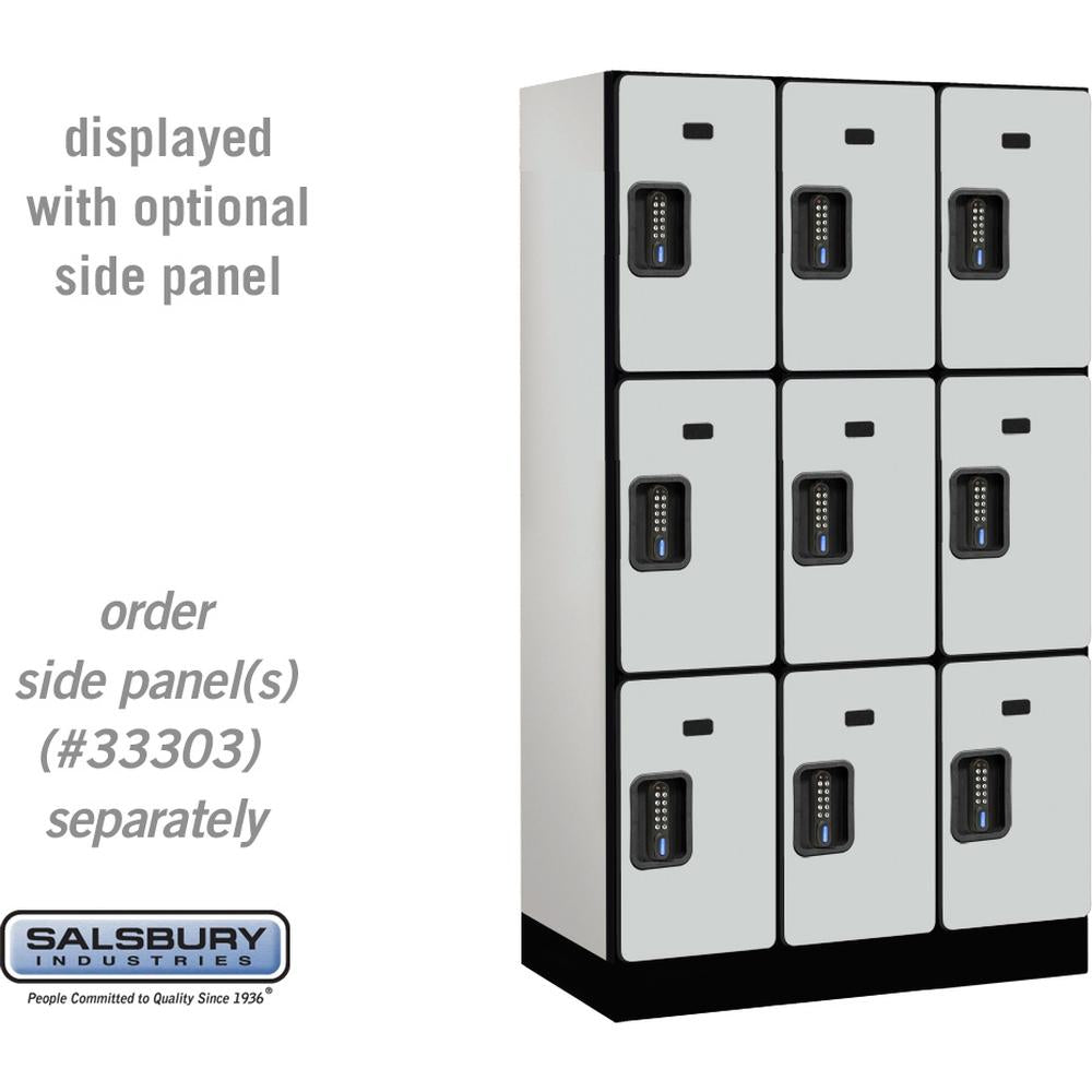 12" Wide Triple Tier Designer Wood Locker - 3 Wide - 5 Feet High - 18" Deep by Salsbury