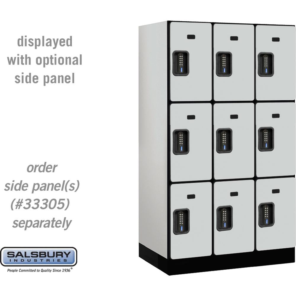 12" Wide Triple Tier Designer Wood Locker - 3 Wide - 5 Feet High - 21" Deep by Salsbury
