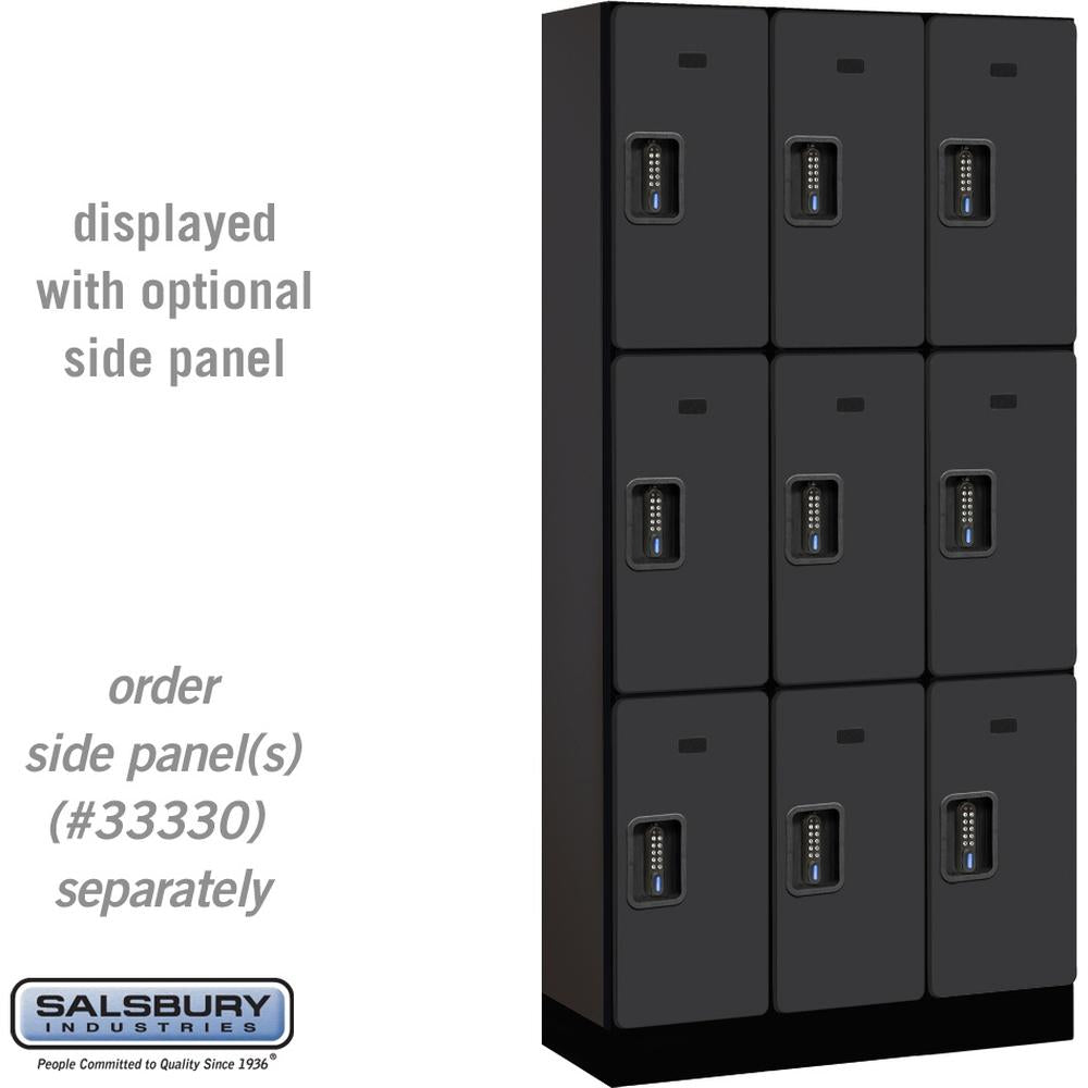 12" Wide Triple Tier Designer Wood Locker - 3 Wide - 6 Feet High - 15" Deep by Salsbury