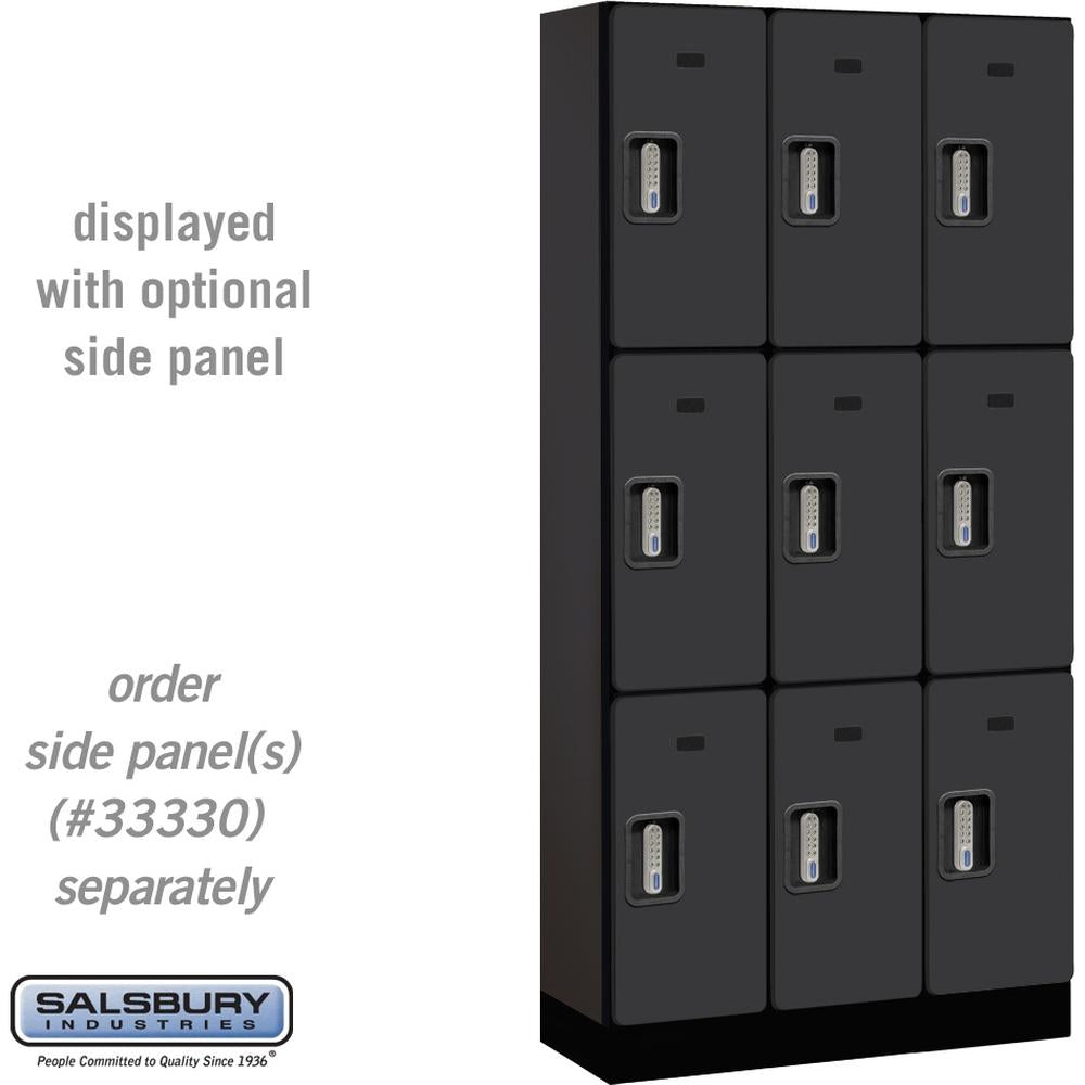 12" Wide Triple Tier Designer Wood Locker - 3 Wide - 6 Feet High - 15" Deep by Salsbury