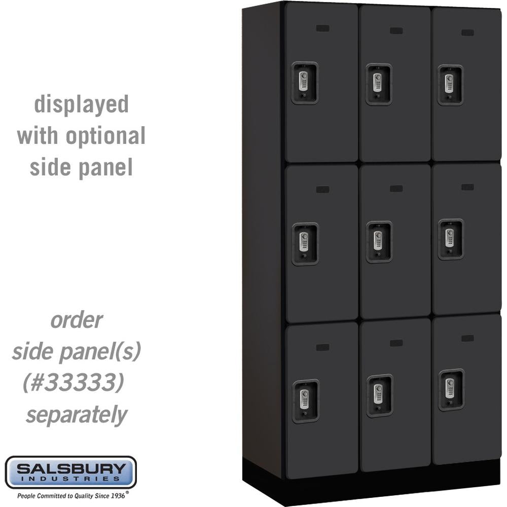 12" Wide Triple Tier Designer Wood Locker - 3 Wide - 6 Feet High - 18" Deep by Salsbury