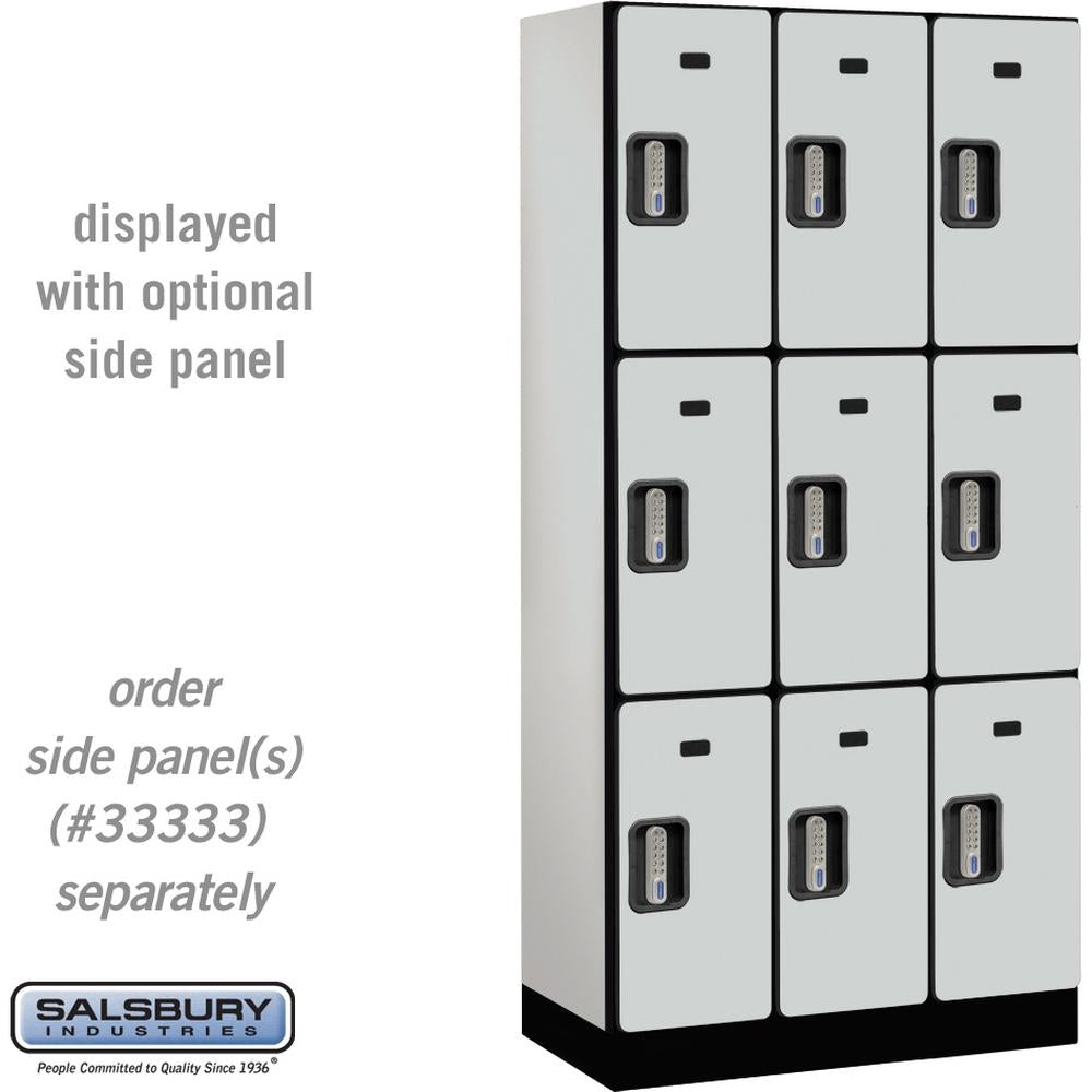 12" Wide Triple Tier Designer Wood Locker - 3 Wide - 6 Feet High - 18" Deep by Salsbury