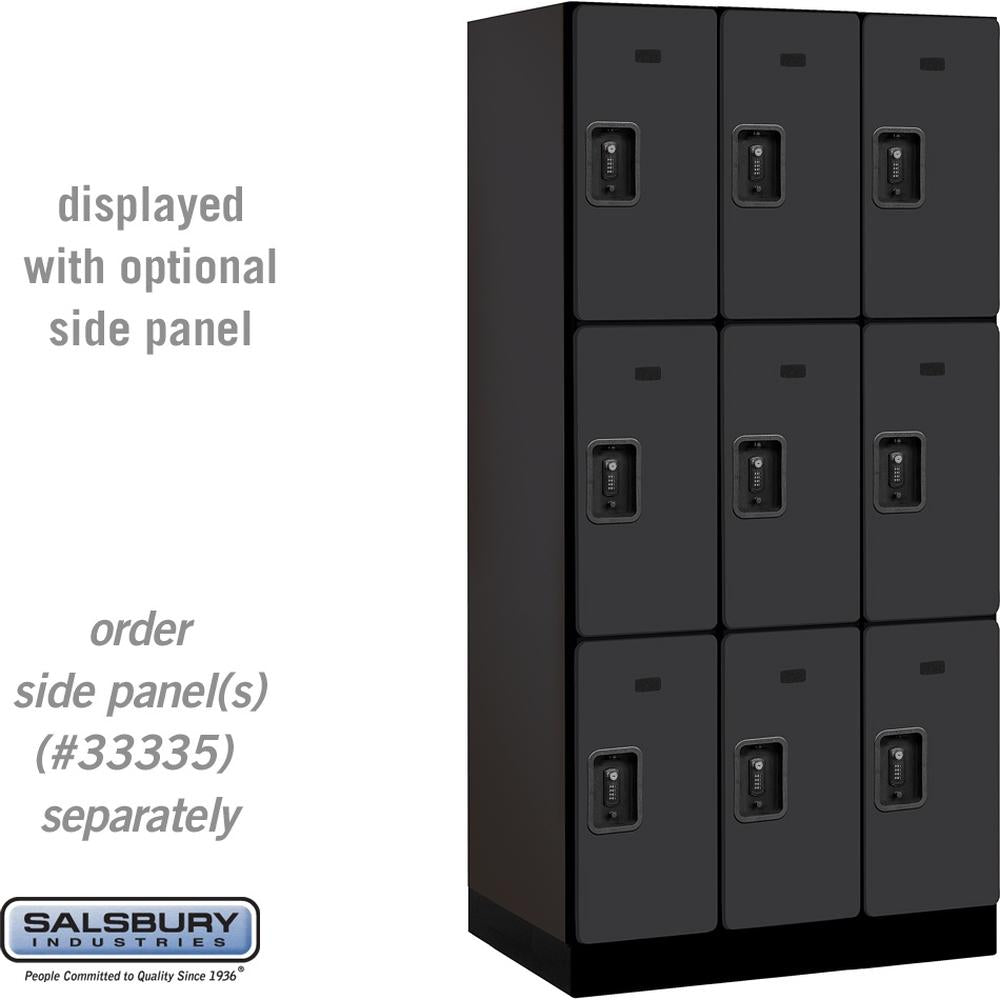 12" Wide Triple Tier Designer Wood Locker - 3 Wide - 6 Feet High - 21" Deep by Salsbury