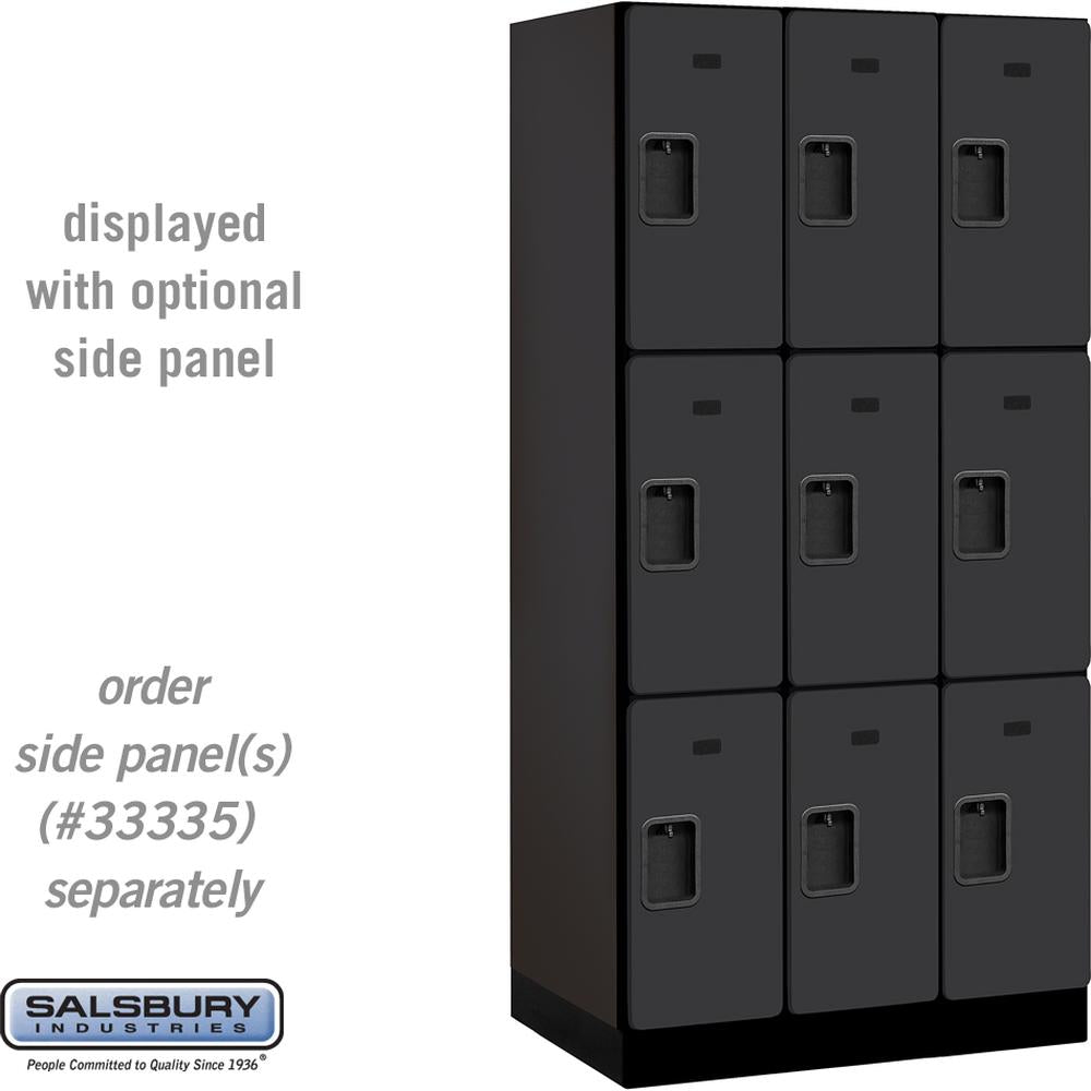 12" Wide Triple Tier Designer Wood Locker - 3 Wide - 6 Feet High - 21" Deep by Salsbury