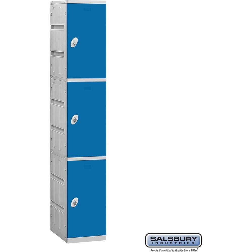 12" Wide Triple Tier Plastic Locker - 1 Wide - 6 Feet High - 18" Deep by Salsbury