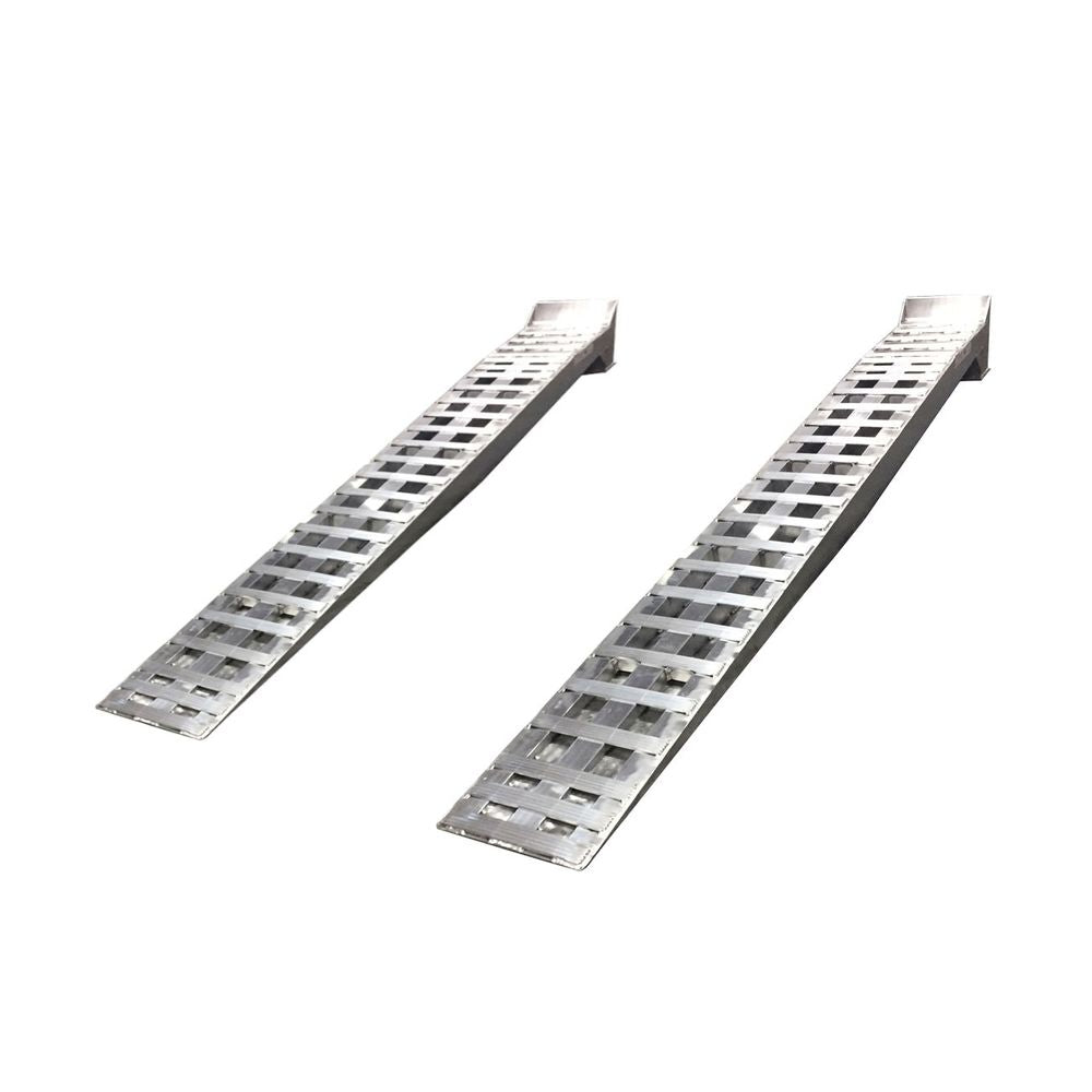 11-1/2' L x 15" W Heavy-Duty Aluminum Low-Profile Semi-Truck Service Ramps - 15,000 lb. per Axle