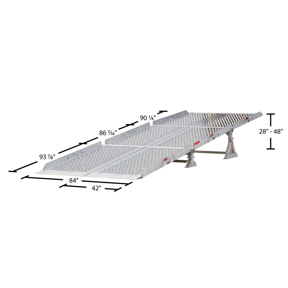 84" W Aluminum Portable Modular Box Truck Ramp System – 25,000 lb. Cap