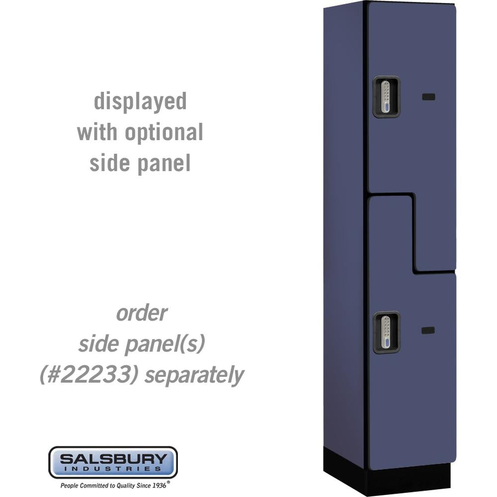 15" Wide Double Tier 'S' Style Designer Wood Locker - 1 Wide - 6 Feet High - 18" Deep by Salsbury
