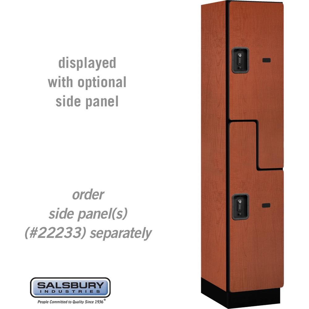 15" Wide Double Tier 'S' Style Designer Wood Locker - 1 Wide - 6 Feet High - 18" Deep by Salsbury