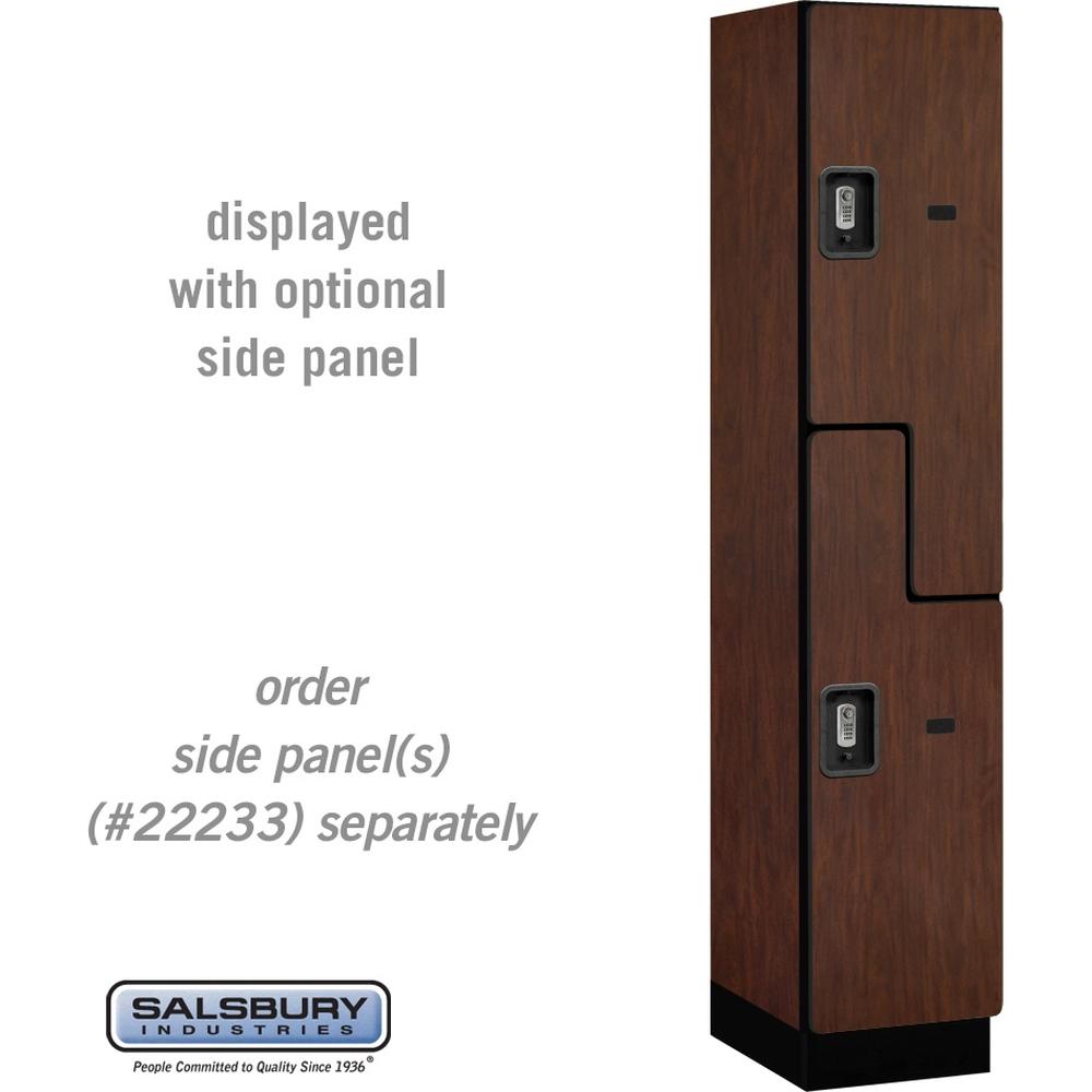15" Wide Double Tier 'S' Style Designer Wood Locker - 1 Wide - 6 Feet High - 18" Deep by Salsbury