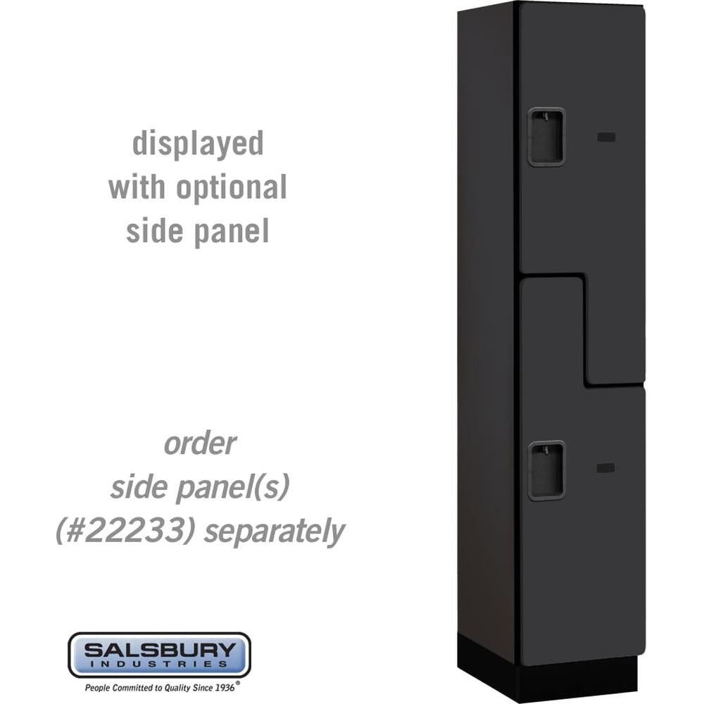 15" Wide Double Tier 'S' Style Designer Wood Locker - 1 Wide - 6 Feet High - 18" Deep by Salsbury