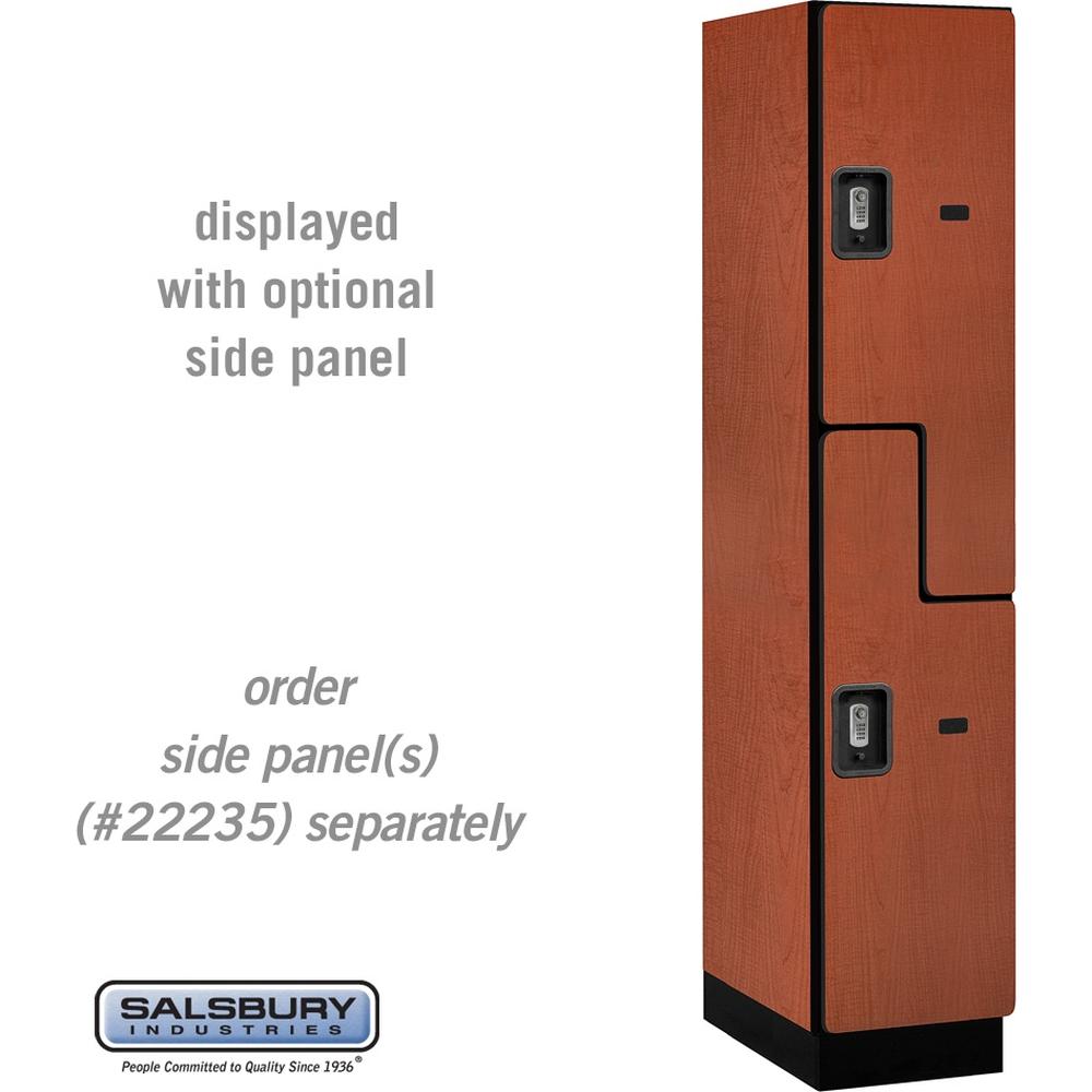 15" Wide Double Tier 'S' Style Designer Wood Locker - 1 Wide - 6 Feet High - 21" Deep by Salsbury