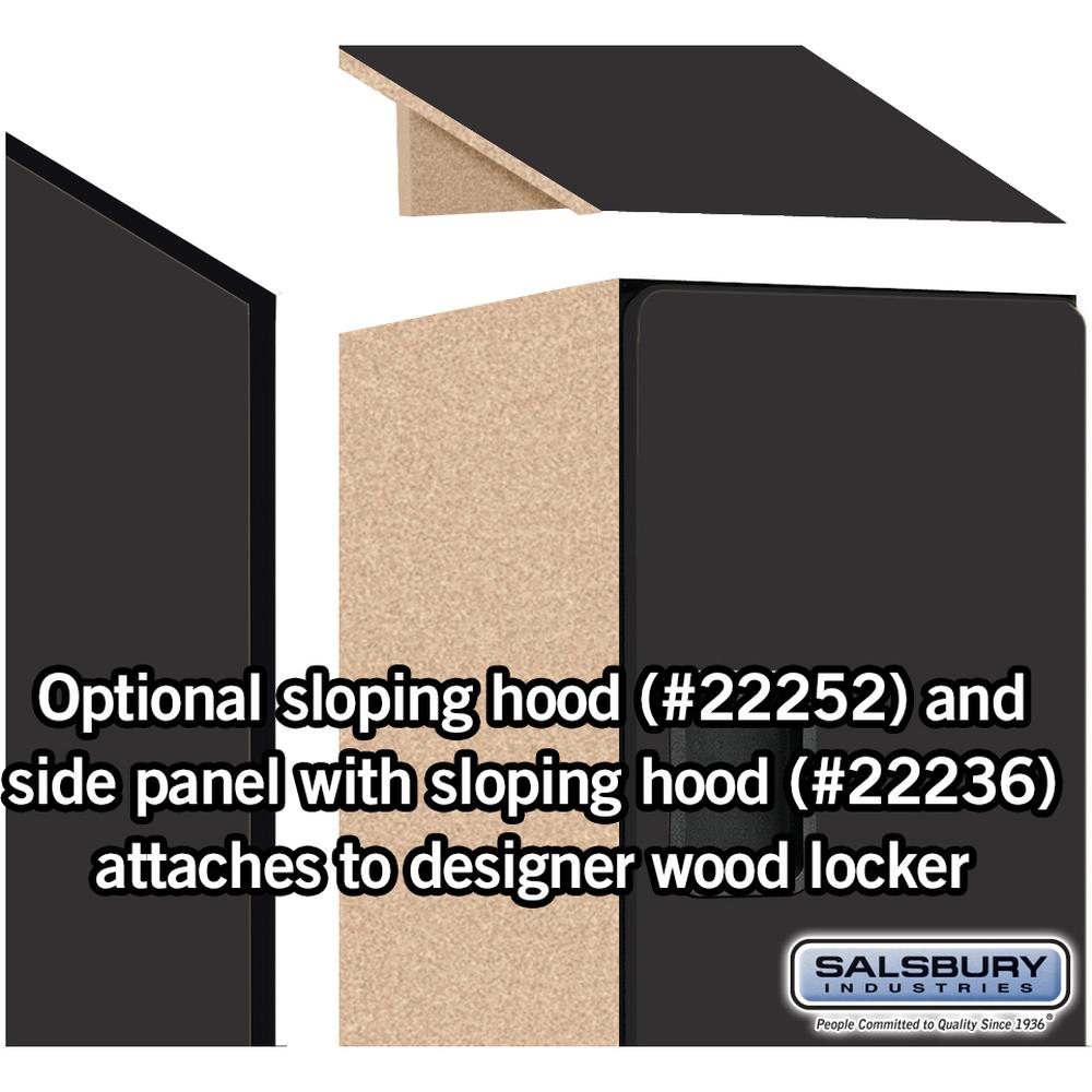 15" Wide Double Tier 'S' Style Designer Wood Locker - 1 Wide - 6 Feet High - 21" Deep by Salsbury