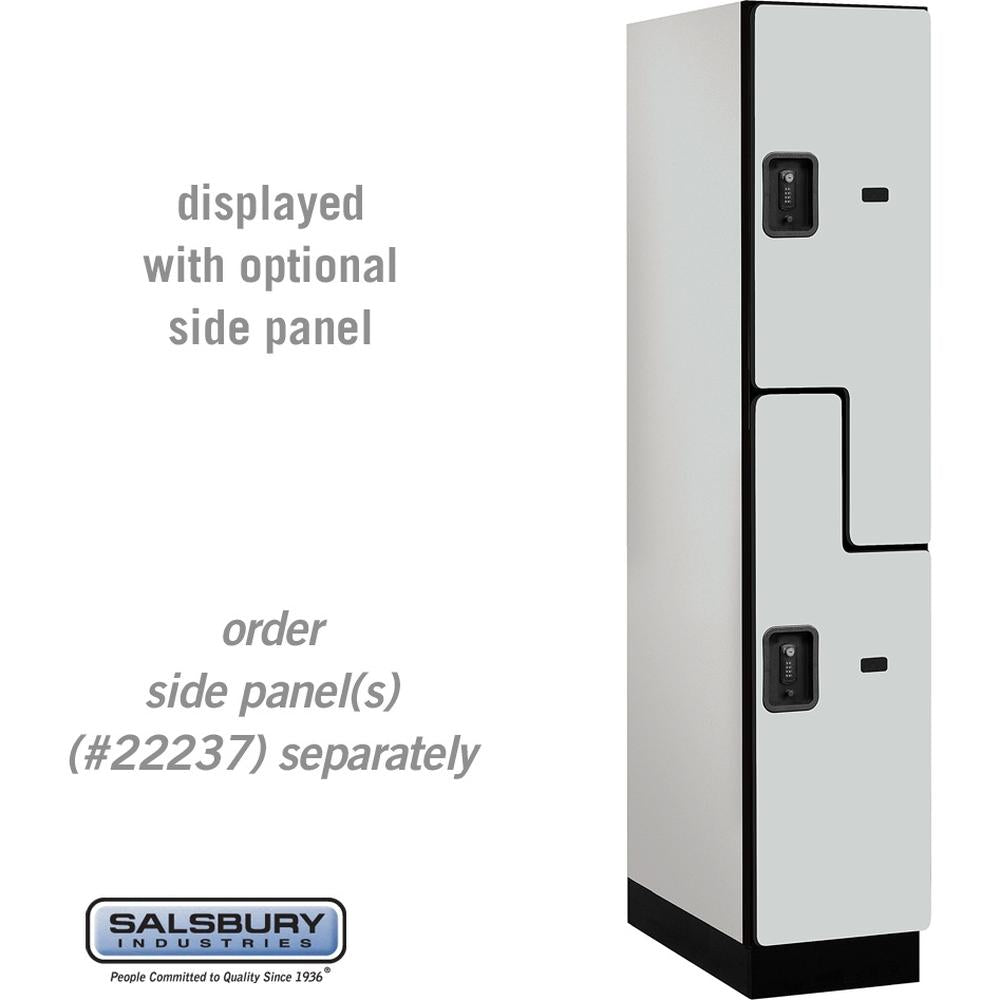 15" Wide Double Tier 'S' Style Designer Wood Locker - 1 Wide - 6 Feet High - 24" Deep by Salsbury