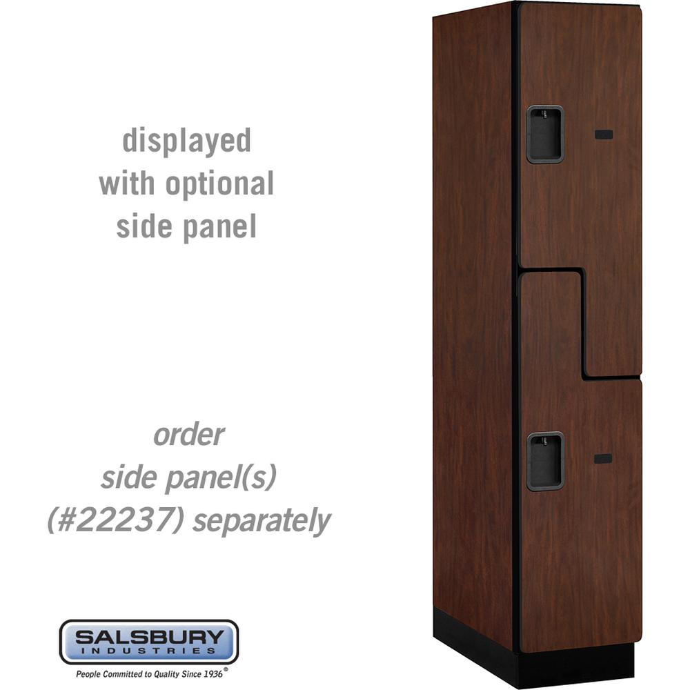 15" Wide Double Tier 'S' Style Designer Wood Locker - 1 Wide - 6 Feet High - 24" Deep by Salsbury