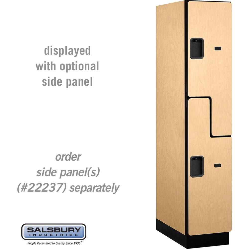 15" Wide Double Tier 'S' Style Designer Wood Locker - 1 Wide - 6 Feet High - 24" Deep by Salsbury