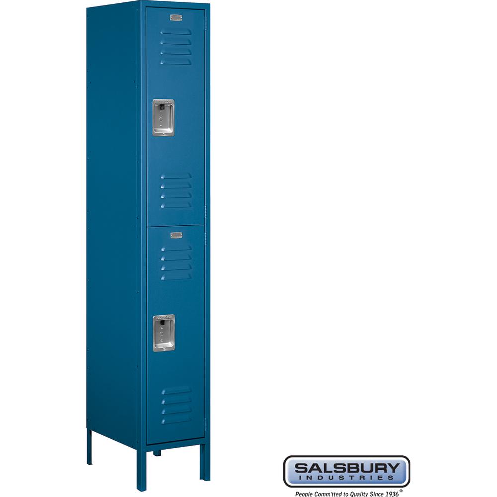 15" Wide Double Tier Standard Metal Locker - 1 Wide - 6 Feet High - 18" Deep by Salsbury